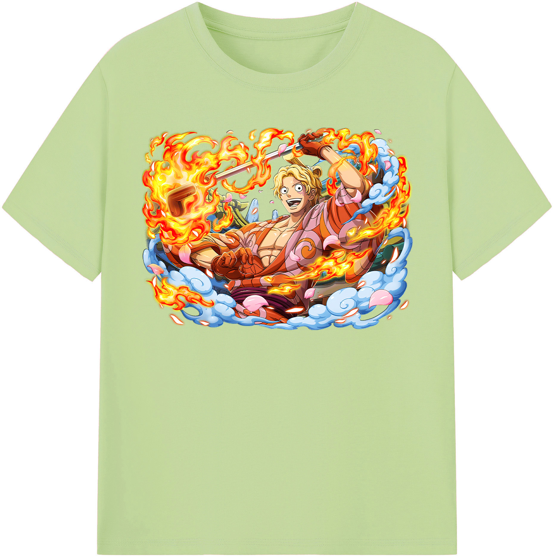 ワンピース サンジ ONE PIECE Sanji 綿100％半袖Tシャツ（フロントプリント）